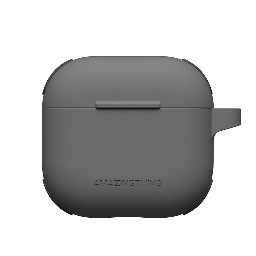 Apple Airpods 4 Amazingthing Airbag Köşe Tasarımlı Omni Serisi Silikon Kapak Siyah