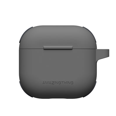 Apple Airpods 4 Amazingthing Airbag Köşe Tasarımlı Omni Serisi Silikon Kapak Siyah