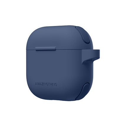 Apple Airpods 4 Amazingthing Airbag Köşe Tasarımlı Omni Serisi Silikon Kapak Siyah