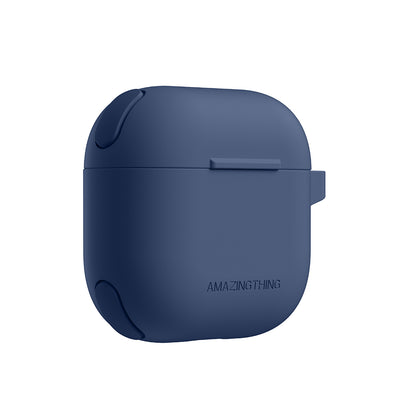 Apple Airpods 4 Amazingthing Airbag Köşe Tasarımlı Omni Serisi Silikon Kapak Lacivert