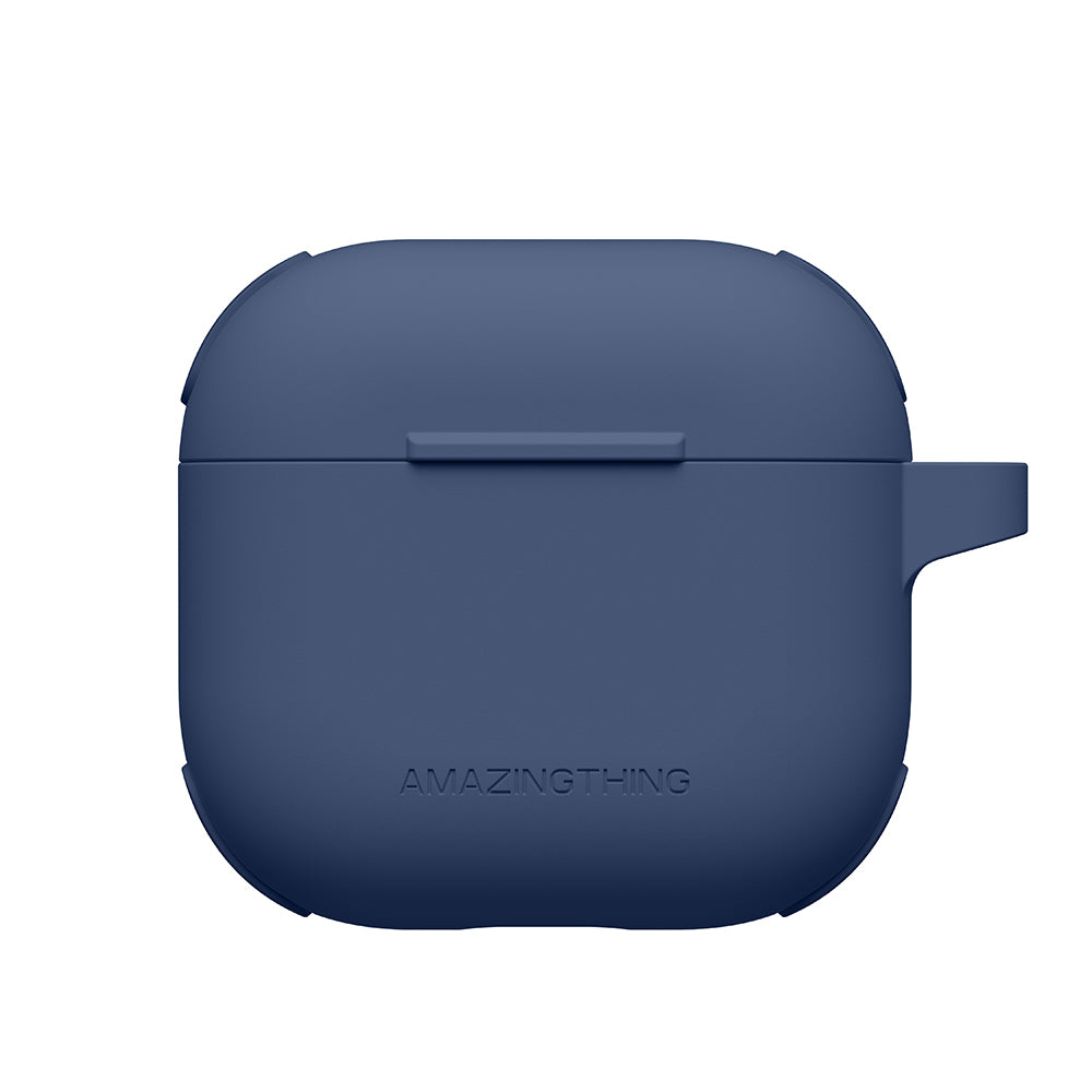 Apple Airpods 4 Amazingthing Airbag Köşe Tasarımlı Omni Serisi Silikon Kapak Lacivert