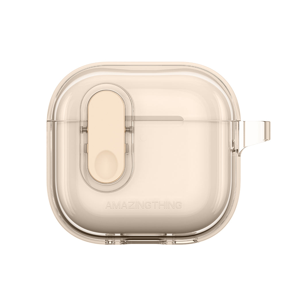 Apple Airpods 4 Amazingthing Magnetik Kilit Tasarımlı Minimal Serisi Kılıf Desert Titanyum