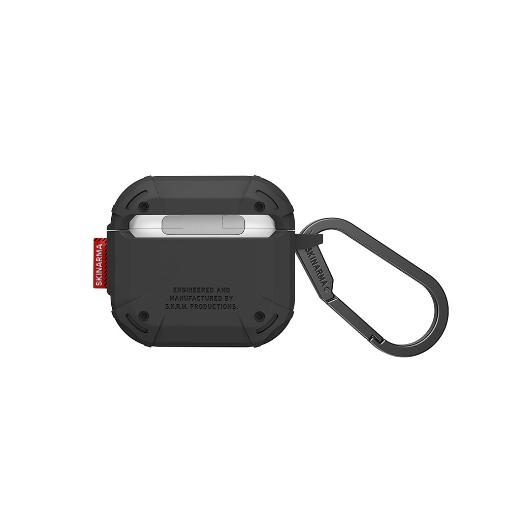 Airpods 4 Kılıf Airbagli Yivli Köşe Tasarımlı 360 Derece Tam Koruma Skinarma Mecha CE Kılıf