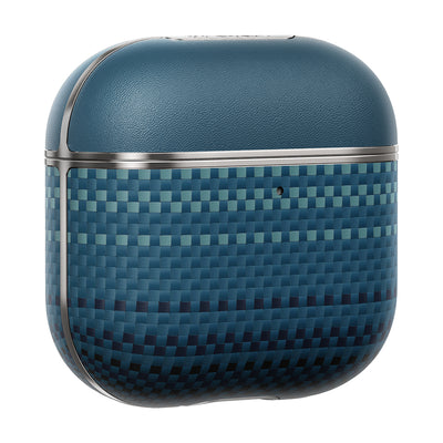 Apple Airpods 4 Kılıf Aramid Fiber Pitaka Tactile Woven Sunset-Moonrise Serisi Sunset Kapak Kahverengi