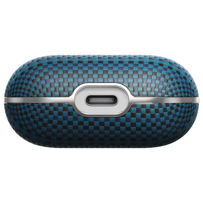 Apple Airpods 4 Kılıf Aramid Fiber Pitaka Tactile Woven Sunset-Moonrise Serisi Sunset Kapak Kahverengi