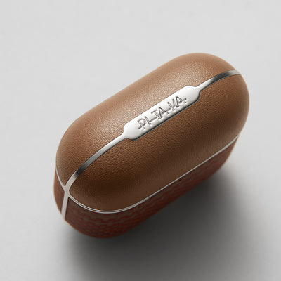 Apple Airpods 4 Kılıf Aramid Fiber Pitaka Tactile Woven Sunset-Moonrise Serisi Sunset Kapak Kahverengi