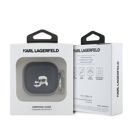 Airpods 4 Kılıf Karl Lagerfeld Orjinal Lisanslı Monogram Silikon Kılıf