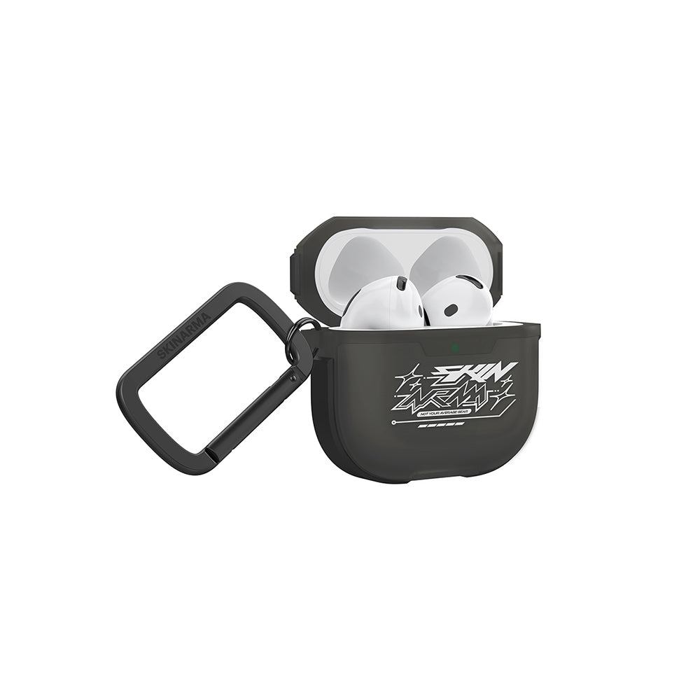 Airpods 4 Kılıf Skinarma Transparan Mat Tasarım Kinzoku Kılıf