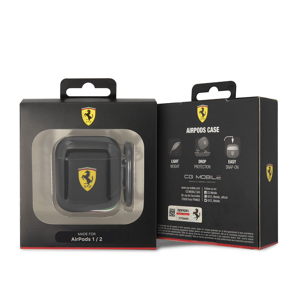 Airpods Kılıf Ferrari Orjinal Lisanslı IML Baskılı Klasik Logolu TPU Kılıf