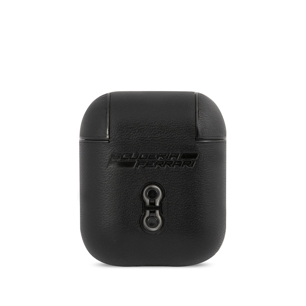 Airpods Kılıf Ferrari Orjinal Lisanslı PU Deri Metal Logolu SF Arka Yüzey Yazılı Kılıf