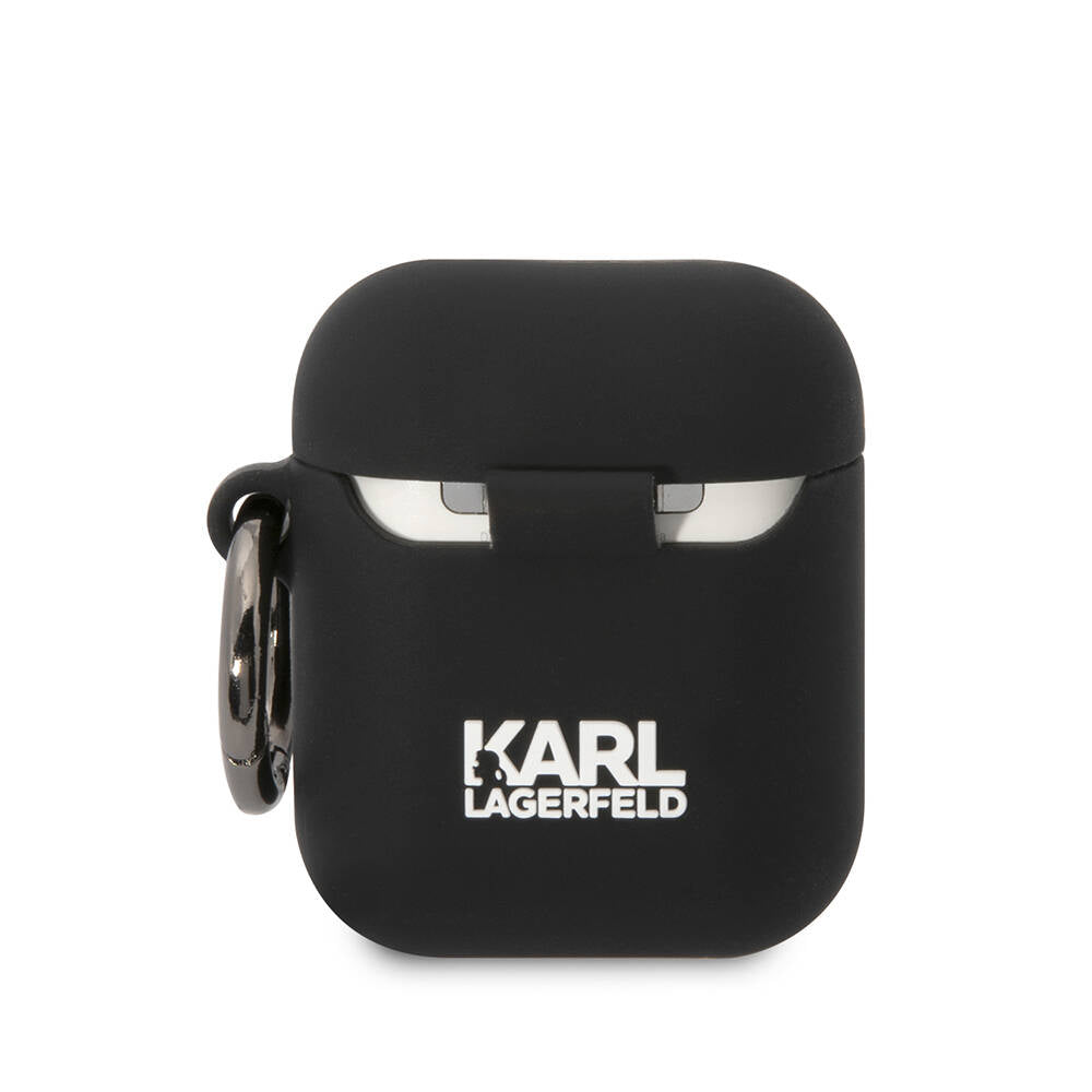 Apple Airpods Kılıf Karl Lagerfeld Orjinal Lisanslı Karl 3D Silikon Kapak