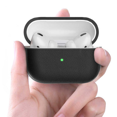 Apple Airpods Kılıf Wiwu Calfskin Kılıf Lacivert