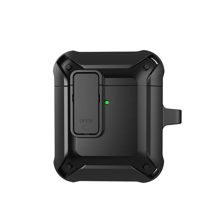 Apple Airpods Kılıf Wiwu Mecha Kılıf Siyah