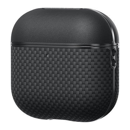 Airpods Pro 2 Kılıf 1500D Aramid Fiber Pitaka Ultra-Slim Classic Serisi Black-Grey Twill Kılıf