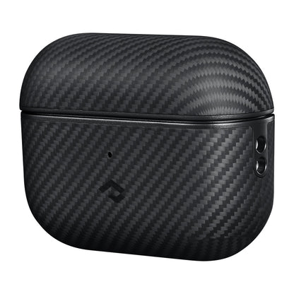Airpods Pro 2 Kılıf 600D Aramid Fiber Pitaka Classic Serisi Black-Grey Twill Kılıf