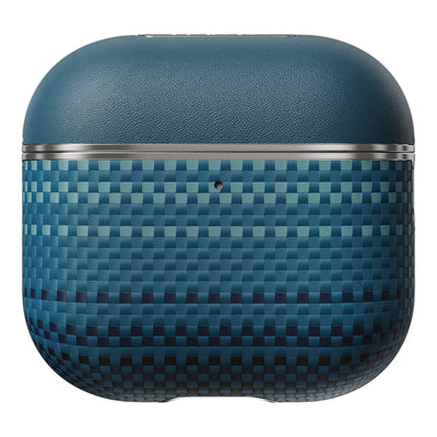 Apple Airpods Pro 2 Kılıf Aramid Fiber Pitaka Tactile Woven Sunset-Moonrise Serisi Sunset Kapak Kahverengi
