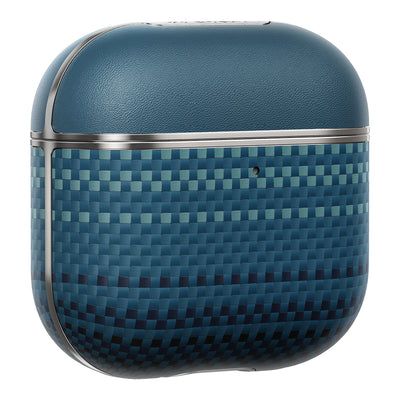 Apple Airpods Pro 2 Kılıf Aramid Fiber Pitaka Tactile Woven Sunset-Moonrise Serisi Sunset Kapak Kahverengi