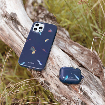 Apple Airpods Pro Kılıf Fırça Boya Desenli Coehl Reverie Kapak Gri