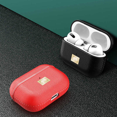 Apple Airpods Pro 2 Kılıf Deri Görünümlü Askı Aparatlı Wlons Kılıf Kırmızı