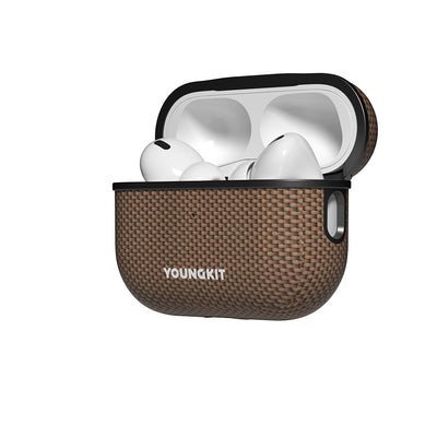 Apple Airpods Pro 2 Kılıf M-safe Şarj Özellikli Aramid Fiber Youngkit 1500D Kevlar Extreme Wing Serisi Kapak Gold