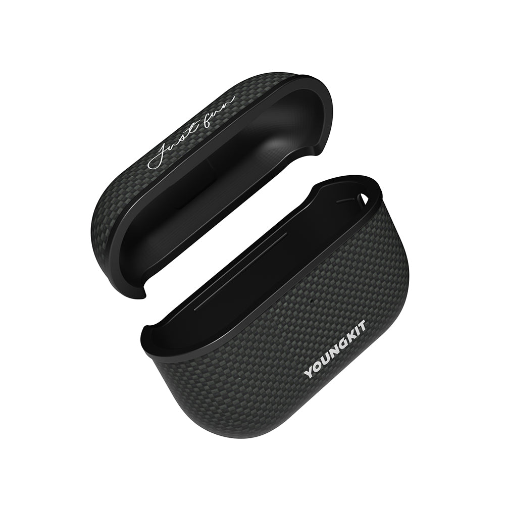 Apple Airpods Pro 2 Kılıf M-safe Şarj Özellikli Aramid Fiber Youngkit 1500D Kevlar Extreme Wing Serisi Kapak Gold
