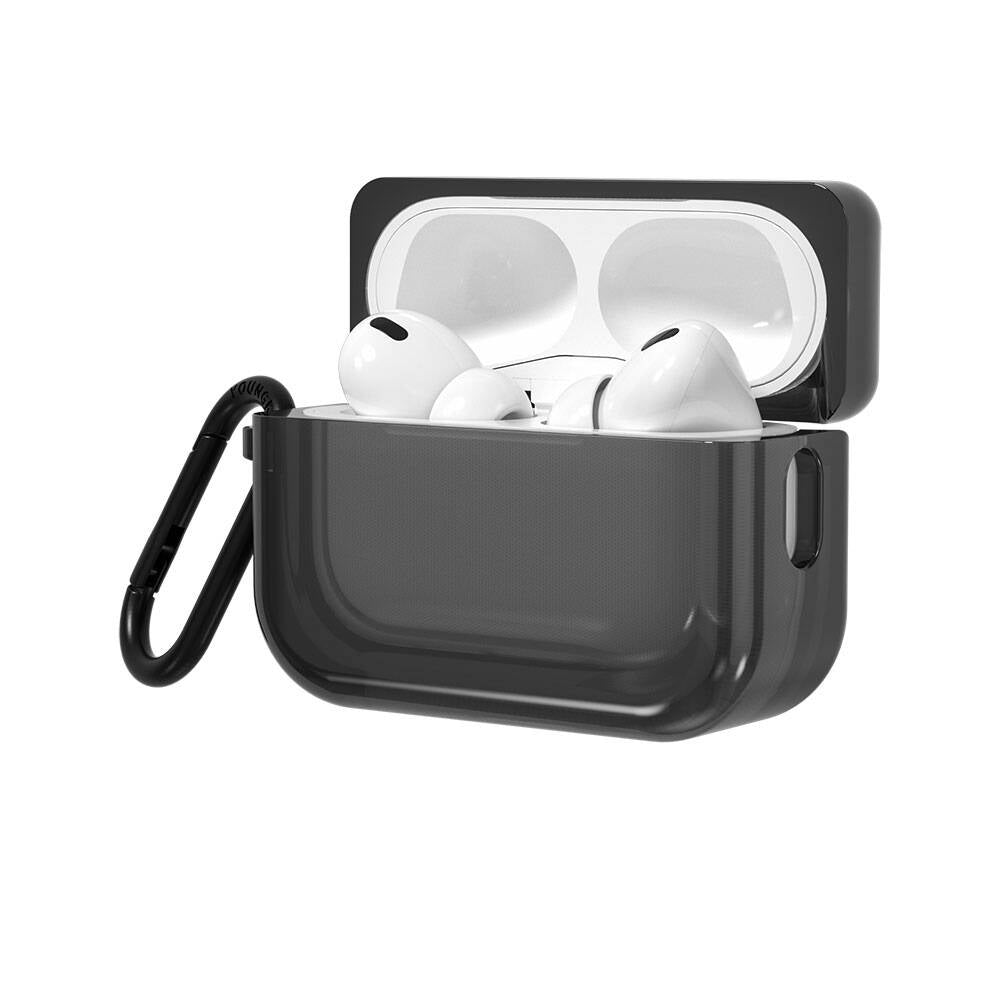 Apple Airpods Pro 2 Kılıf Saydam Jelly Tasarımlı Youngkit Candy Serisi Kılıf Kırmızı