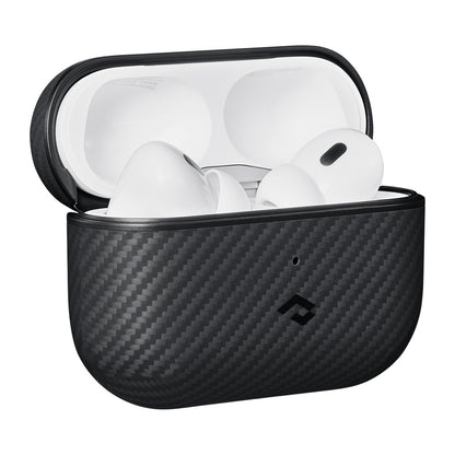 Airpods Pro Kılıf 600D Aramid Fiber Pitaka Classic Serisi Black-Grey Twill Kılıf