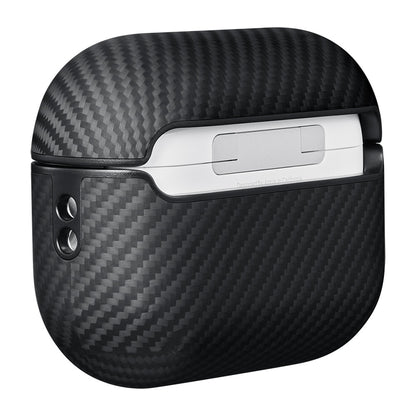 Airpods Pro Kılıf 600D Aramid Fiber Pitaka Classic Serisi Black-Grey Twill Kılıf