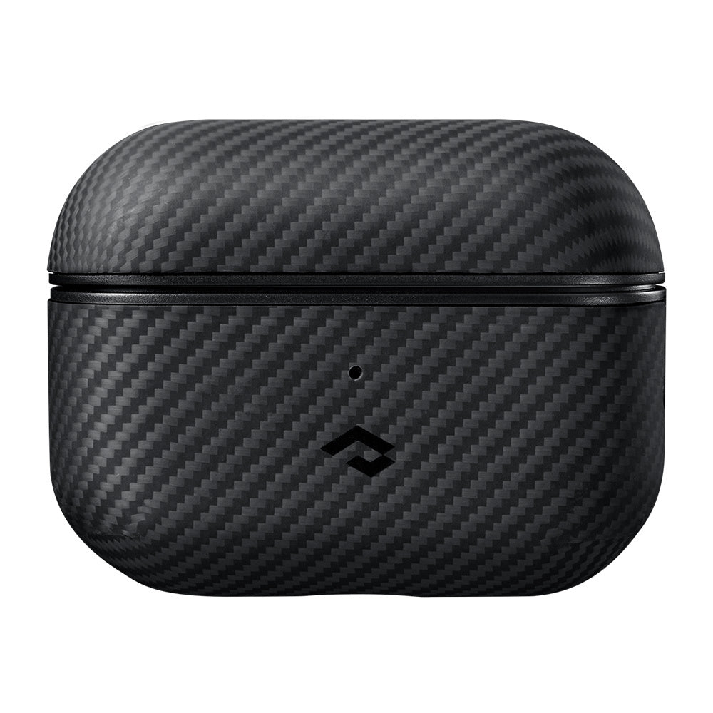 Apple Airpods Pro Kılıf Magsafe Şarj Özellikli 600D Aramid Fiber Pitaka Classic Serisi Black-Grey Twill Kılıf