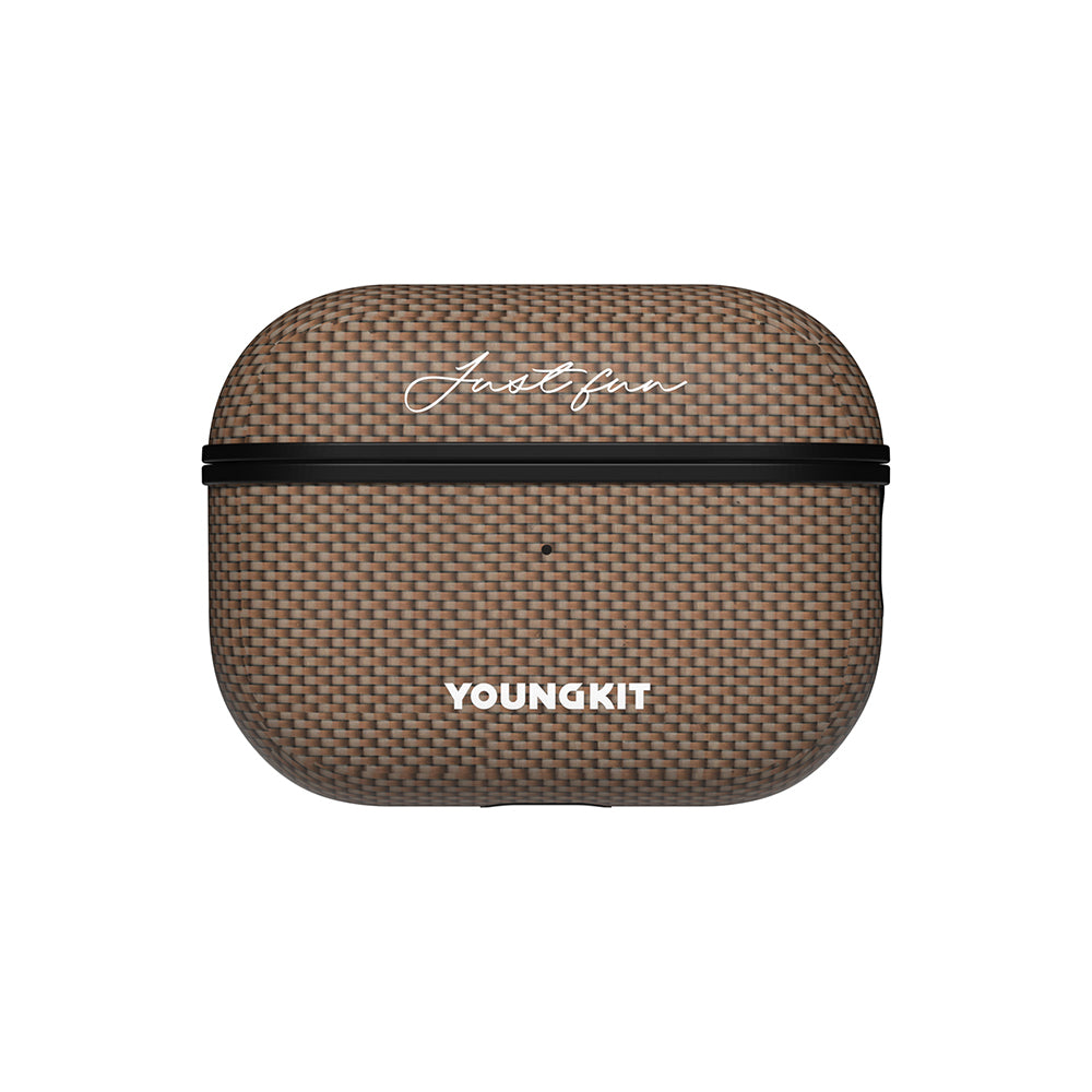 Apple Airpods Pro Kılıf M-safe Şarj Özellikli Aramid Fiber Youngkit 1500D Kevlar Extreme Wing Serisi Kapak Gold