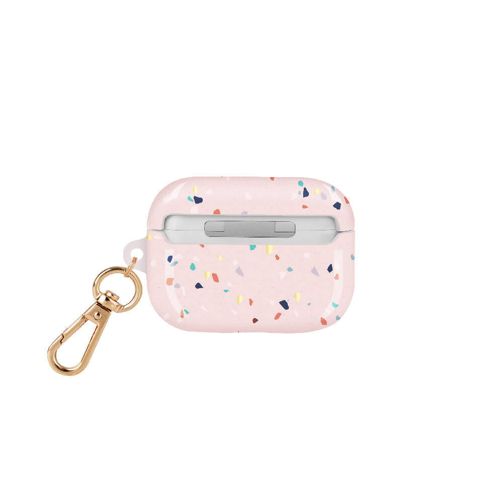 Apple Airpods Pro Kılıf Mozaik Desenli Coehl Terrazzo Kapak Pembe