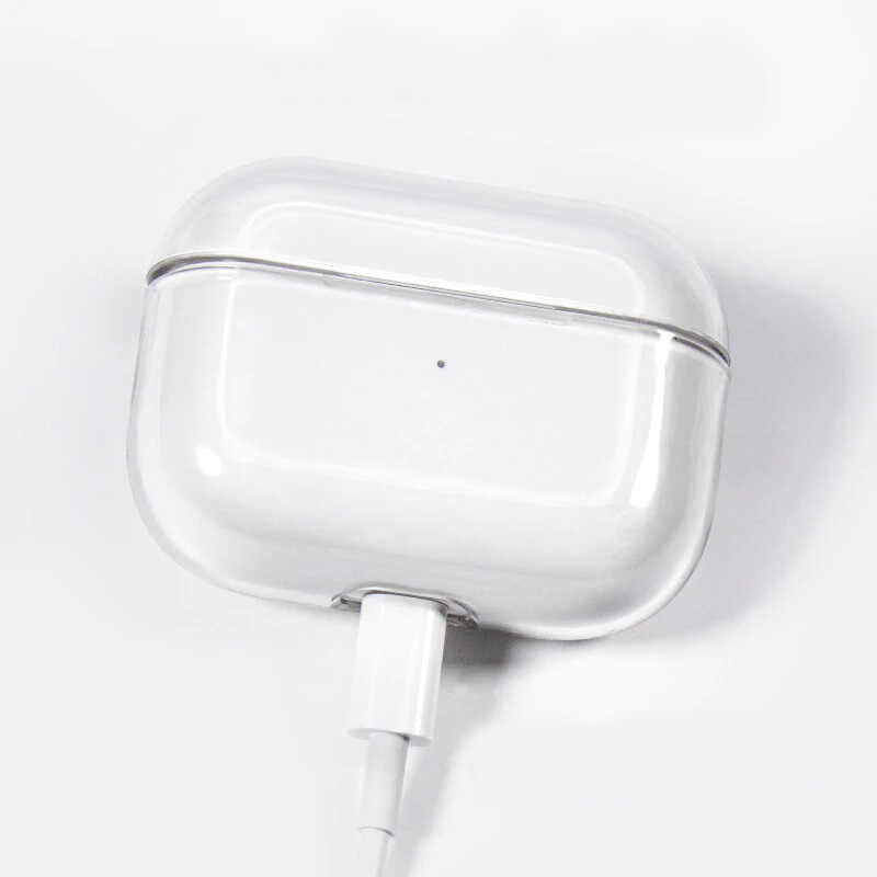 Apple Airpods Pro Kılıf Şeffaf Sert Kristal Zore Airbag 14 Kılıf