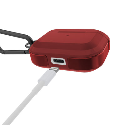 Apple Airpods Pro Raptic Trek Serisi Askı Aparatlı Kulaklık Kılıfı Kırmızı