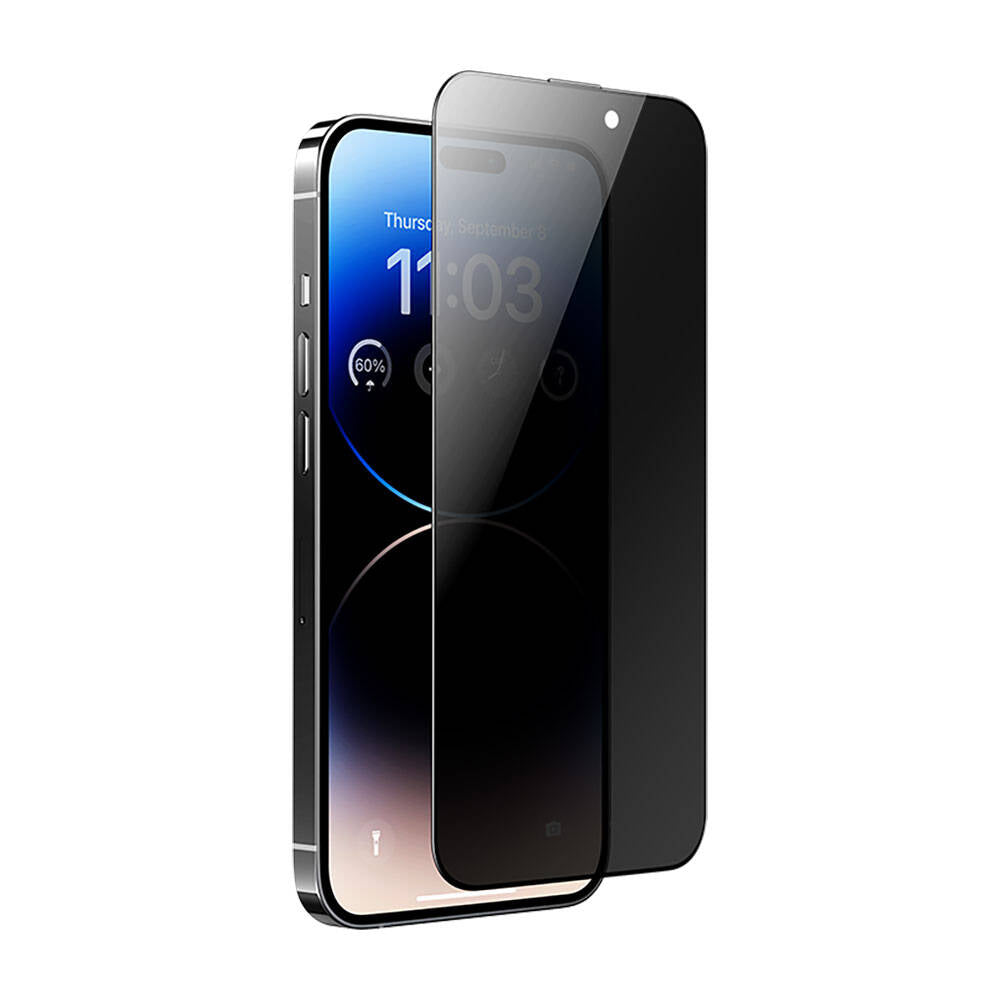 Apple iPhone 14 Pro Max Hidrofobik Ve Oleofobik Özellikli Benks Privacy Air Shield Ekran Koruyucu 10'lu Paket Şeffaf