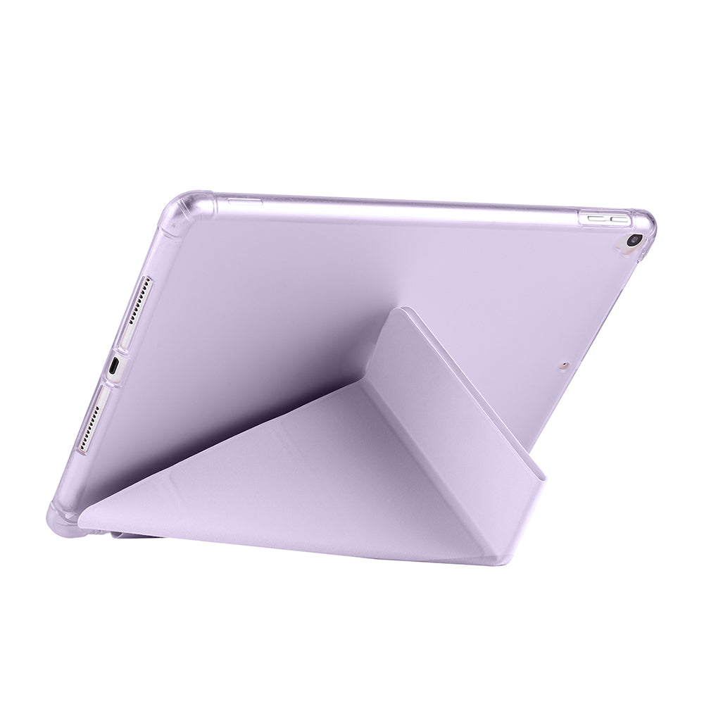 Apple iPad 10.2 2021 (9.Nesil) Kılıf Zore Tri Folding Kalem Bölmeli Standlı Kılıf Kırmızı