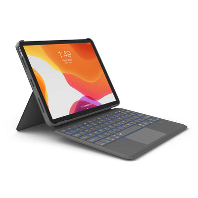 Apple iPad 10.2 2021 (9.Nesil) Wiwu Combo Led Işıklı Magnetik Standlı Klavyeli Kılıf Gri