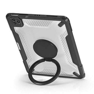 Apple iPad 10.2 2021 (9.Nesil) Wiwu Mecha Dönebilen Standlı Tablet Kılıfı Siyah