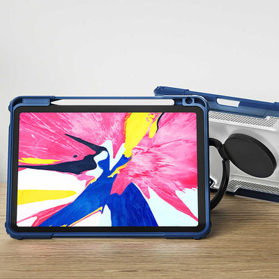 Apple iPad 10.2 2021 (9.Nesil) Wiwu Mecha Dönebilen Standlı Tablet Kılıfı Siyah
