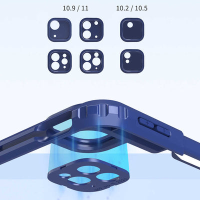 Apple iPad 10.2 2021 (9.Nesil) Wiwu Mecha Dönebilen Standlı Tablet Kılıfı Siyah