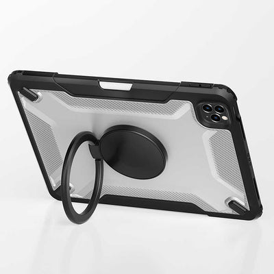 Apple iPad 10.2 2021 (9.Nesil) Wiwu Mecha Dönebilen Standlı Tablet Kılıfı Siyah
