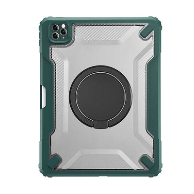 Apple iPad 10.2 2021 (9.Nesil) Wiwu Mecha Dönebilen Standlı Tablet Kılıfı Siyah