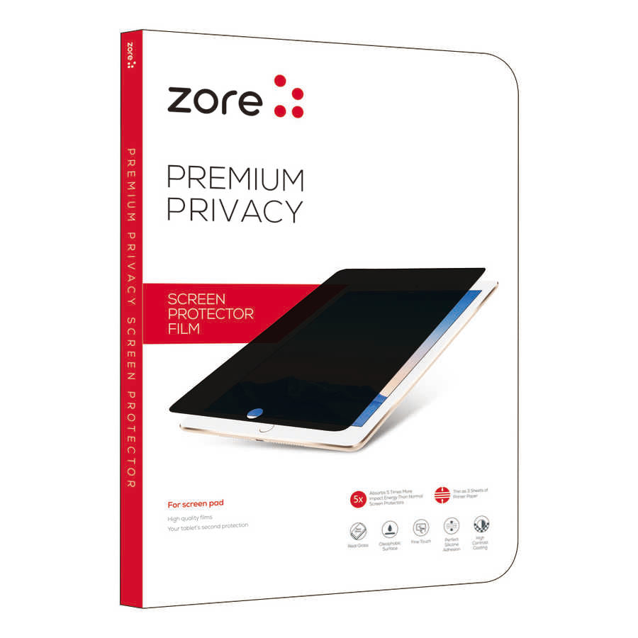 Apple iPad 10.2 2021 (9.Nesil) Zore Tablet Privacy Temperli Cam Ekran Koruyucu