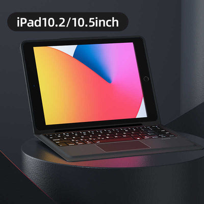 Apple iPad 10.2 (8.Nesil) Benks Multifunctional Kablosuz Klavyeli Kılıf Siyah