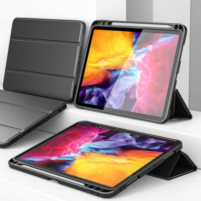 Apple iPad 10.2 (8.Nesil) Kılıf Wlons Tablet Kılıf Siyah