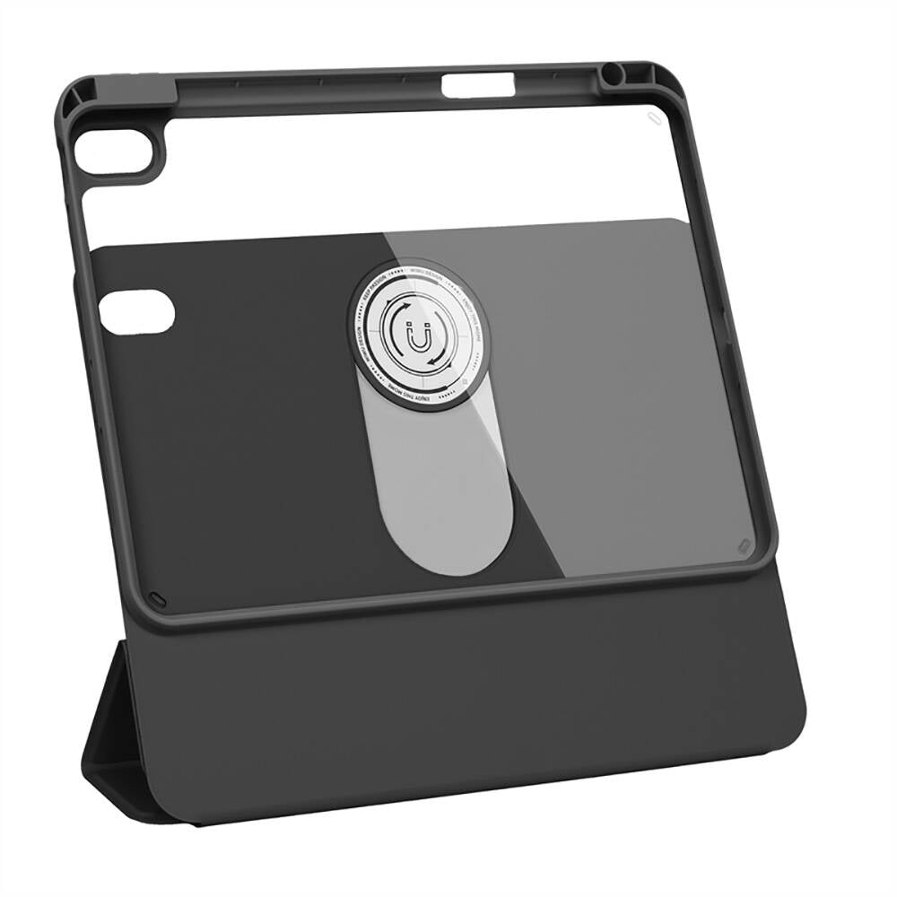 Apple iPad 10.9 2022 (10.Nesil) Wiwu 360° Dönebilen Standlı Magnetik Koruyucu Tablet Kılıfı Gri