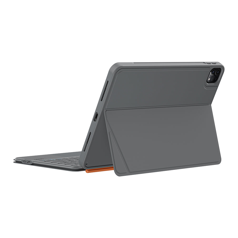 Apple iPad 10.9 2022 (5.Nesil) Wiwu MK-005 Combo 3in1 Kalem Bölmeli Klavyeli Standlı Kılıf