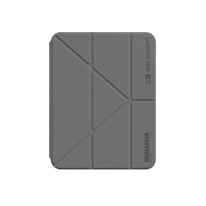 Apple iPad 11.Nesil 2025 Kılıf Skinarma Kalemlikli Arkası Şeffaf Standlı Magnetik Zeta Kılıf