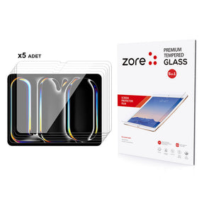 Apple iPad 13 Pro 2024 Zore 5in1 Tablet Temperli Cam Ekran Koruyucu