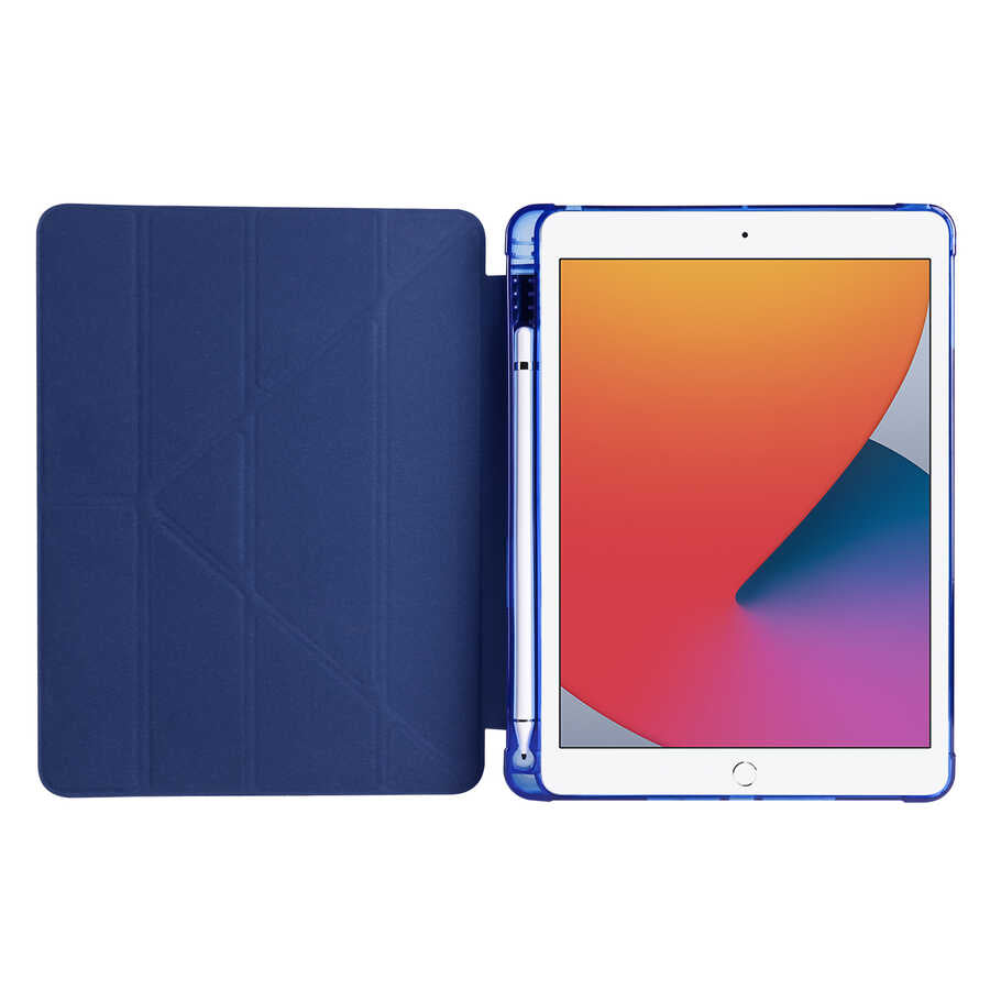 Apple iPad 9.7 2017 (5.Nesil) Kılıf Zore Tri Folding Kalem Bölmeli Standlı Kılıf