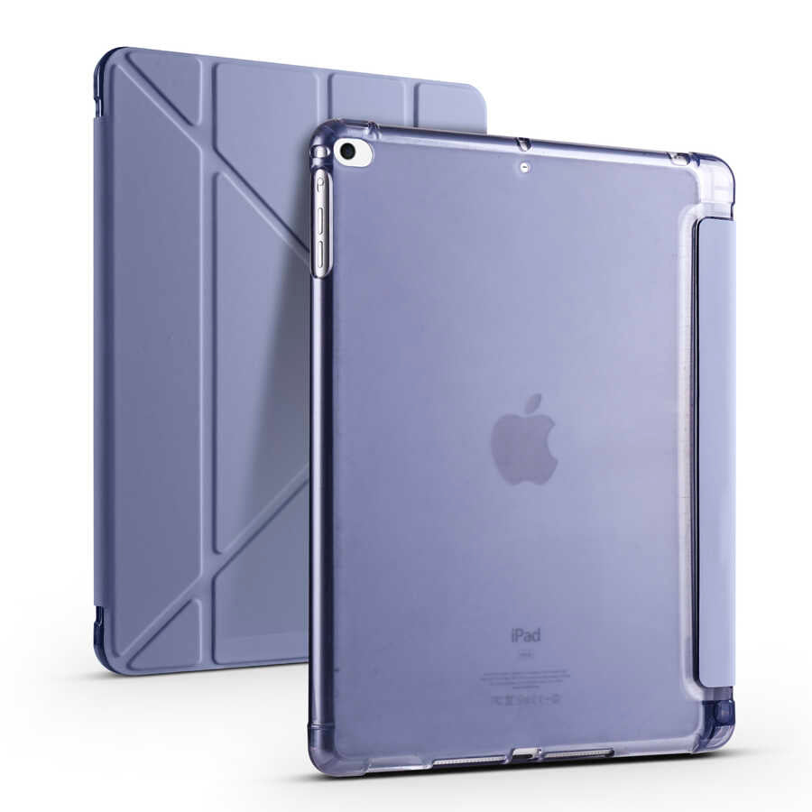 Apple iPad 9.7 2018 (6.Nesil) Kılıf Zore Tri Folding Kalem Bölmeli Standlı Kılıf